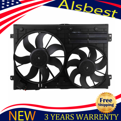 #ad Radiator Cooling Fan For 2005 2016 Volkswagen Jetta 2006 2018 Passat Dual Fan $86.02