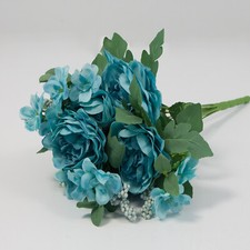 Artificial Silk Rose Flower Bouquet (NO.7) - 5 Colours Wedding Centrepiece Decor