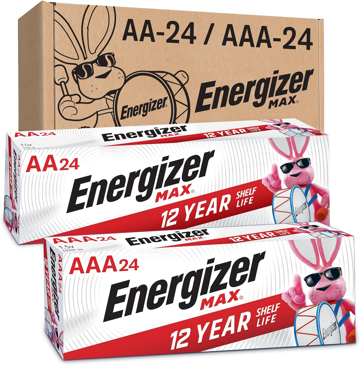 AA Batteries and AAA Batteries, 24 Max Double a Batteries and 24 Max Triple a Ba-image