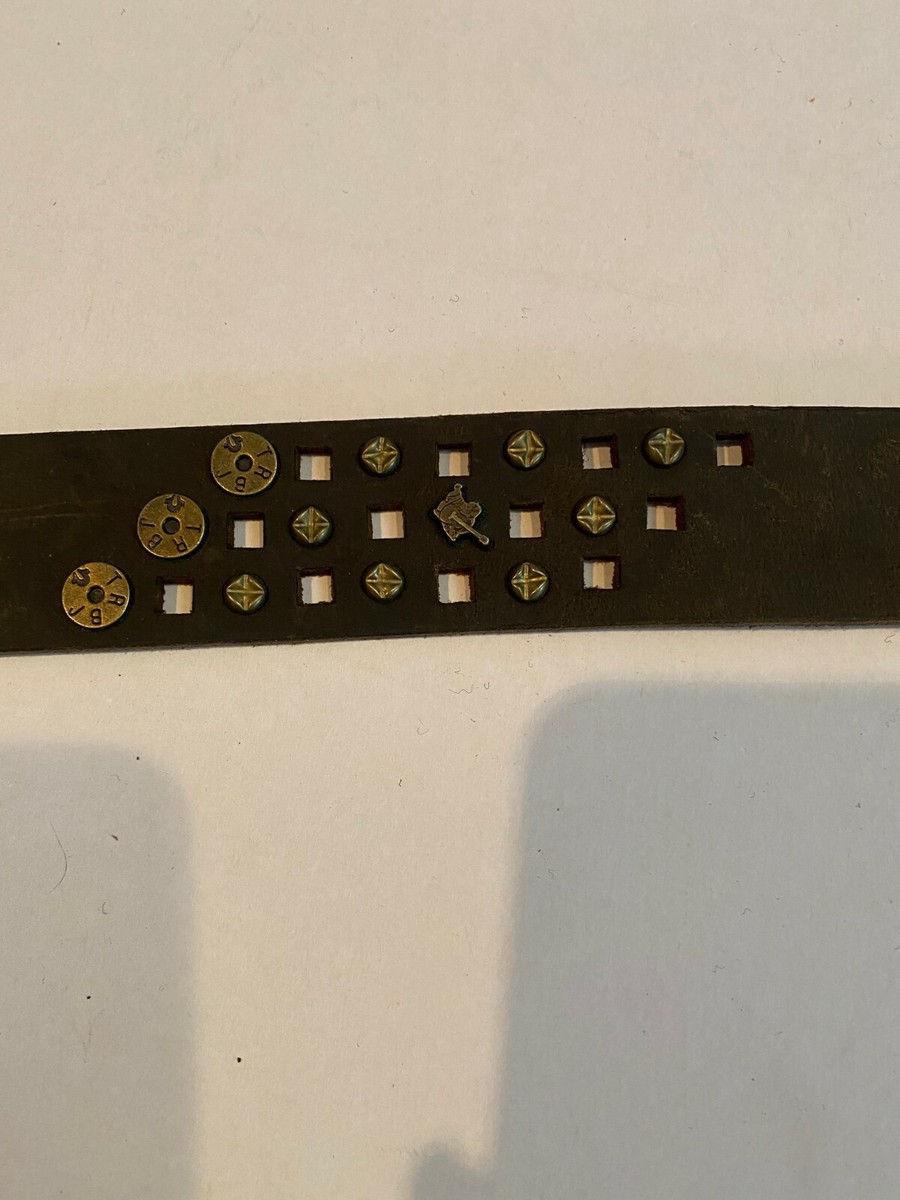 True Religion Brown Leather With Gold Studs Belt Size 24 | eBay display picture 1