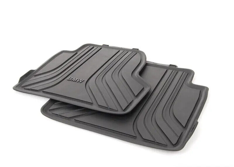Genuine BMW Black All Weather Floor Mats Rear Set 51472219802 F30 3