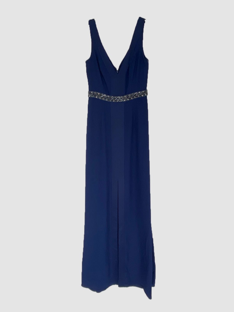 aidan mattox sleeveless beaded dress Aidan Mattox Sleeveless Embroidered Beaded Mesh Gown