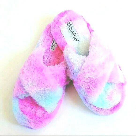 Cozy Faux-Fur Slide Slippers for Girls