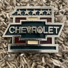 CHEVY BELT BUCKLE CHEVROLET 1 RED WHITE BLUE VINTAGE METAL STARS FIGURAL 2237.