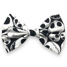 NEW FABRIC HAIR BOW W/ALLIGATOR CLIP Nightmare Before Christmas Handmade USA