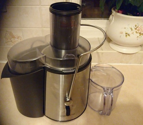 Andrew James Power Juicer - AJ-0614YB - Stainless Steel and Black with Jug