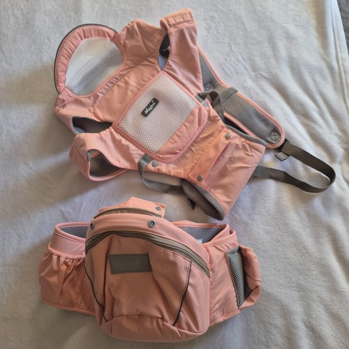 Baby Carrier Pink Include Free (Baby Fruit Feeder And Socks Anti-Slip Knee Pad) - Picture 12 of 16