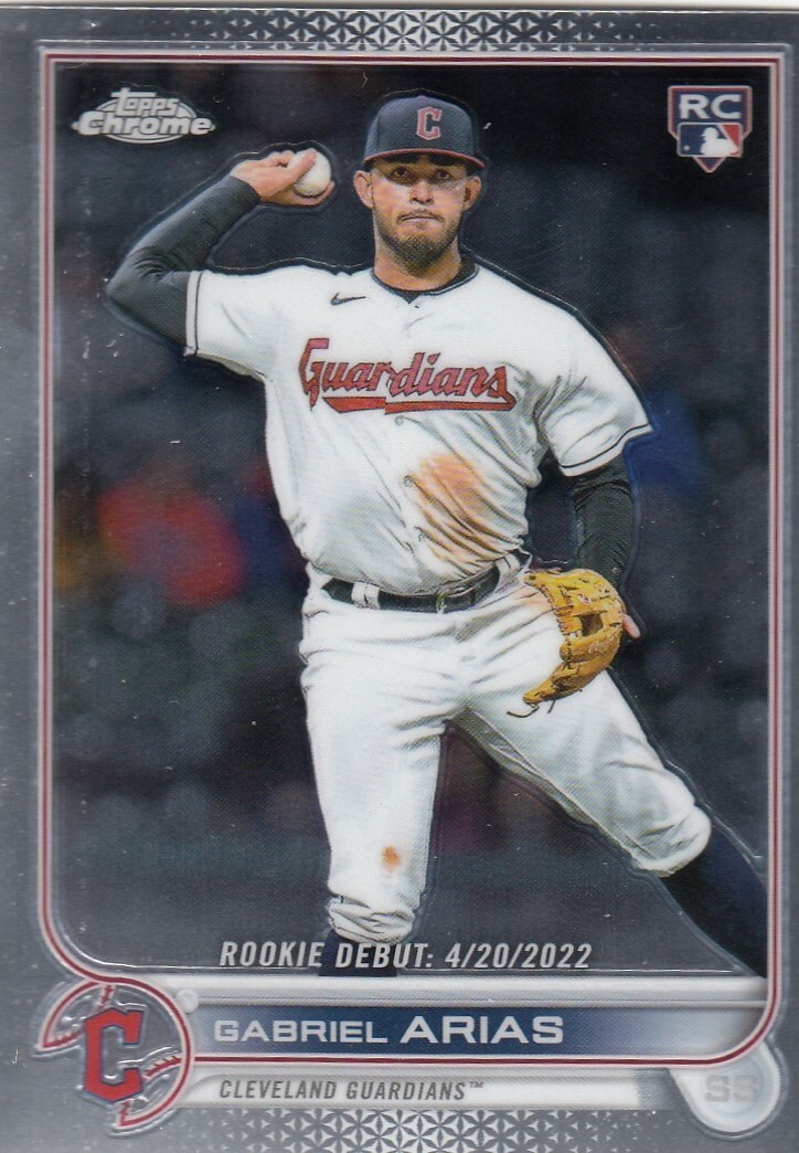 GABRIEL ARIAS TOPPS CHROME UPDATE ROOKIE DEBUT RC GUARDIANS #USC14 2022 22