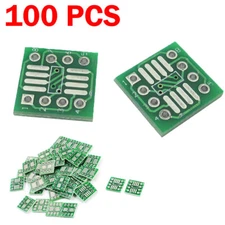 100Pcs SOP8 SO8 SOIC8 TSSOP8 MSOP8 to DIP8 Adapter PCB DIY Conveter Board
