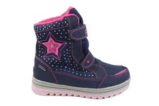 Lico Kinderschuhe gefütterte Winterstiefel Mädchen Blau Pink mit Tex Membran