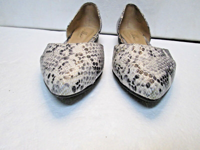 Abella True Comfort  Beige Snakeskin Quartet Ballet Flats Size 7.5M