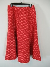 Authentic German Austrian Dirndl Skirt Strasser Trachten Red Floral Vintage