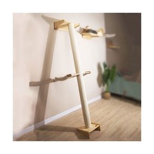 Modern 78.7  Tall Leaning Wall Sisal Cat Tree Tower Scratching Post Pillar