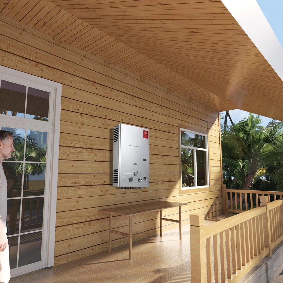 ECUTEE 18L 36KW Scaldabagno a Gas Di Petrolio Liquefatto Scaldabagno a Gas Propa - Immagine 2 di 4