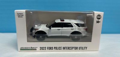 Greenlight 1/64 Scale White 2022 Ford Police Interceptor Utility Vehicle