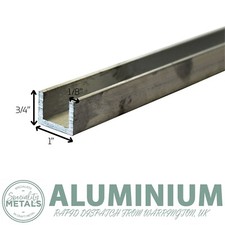 Spezialmetalle U-Kanal Aluminium 1" x 3/4" Verkleidung x 1/8" Wand | Hergestellt in UK