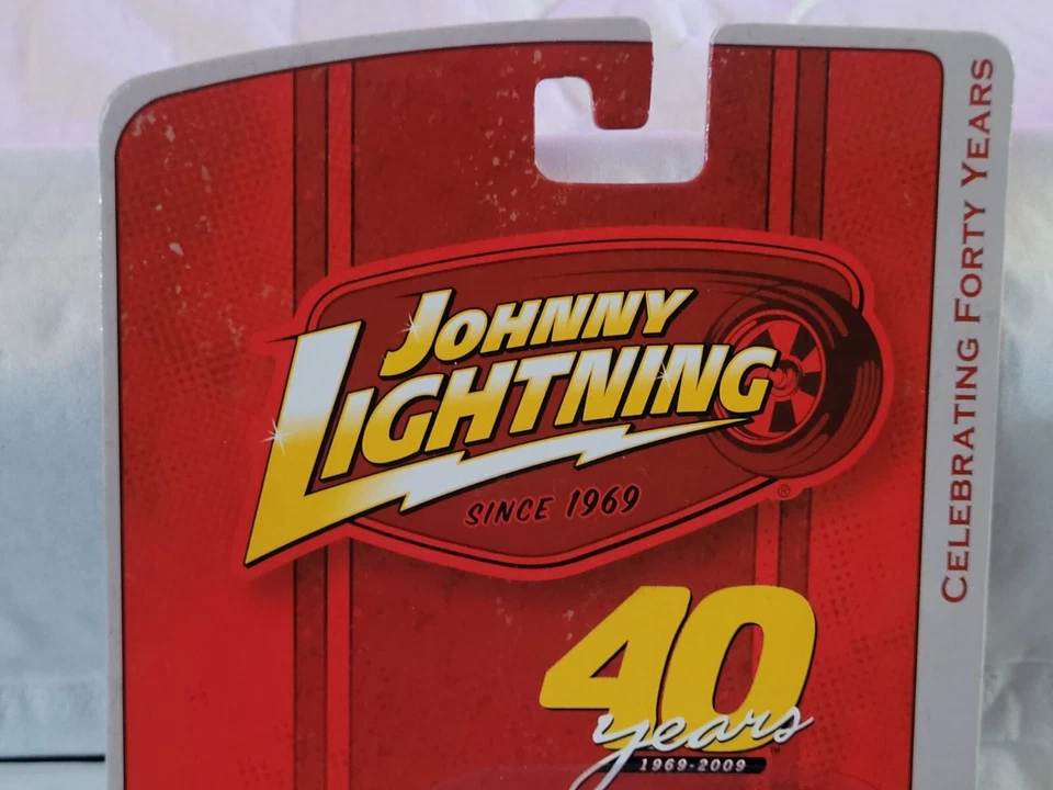 JOHNNY LIGHTNING  "40 YEARS" Candy Blue 1965 FORD MUSTANG Carded 1/64 - Image 2 of 4