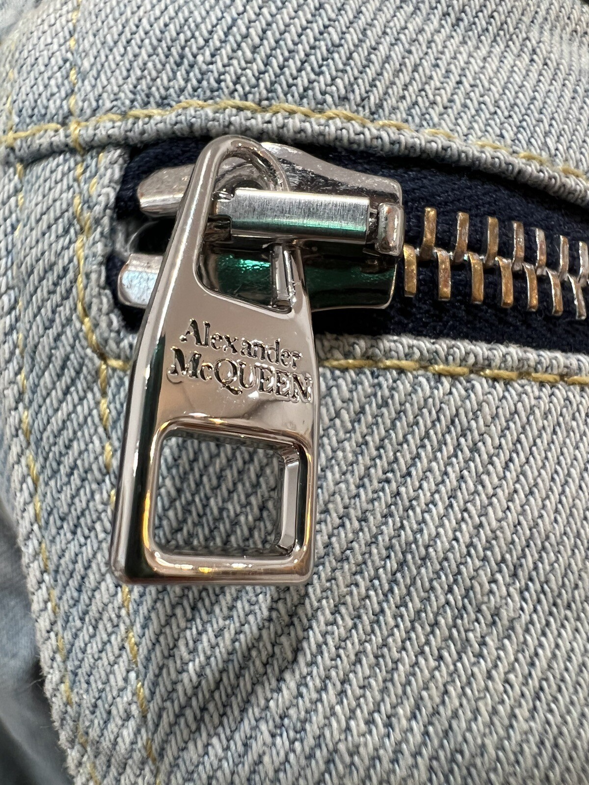 Alexander McQueen patchwork denim jacket. $1990 - image 5