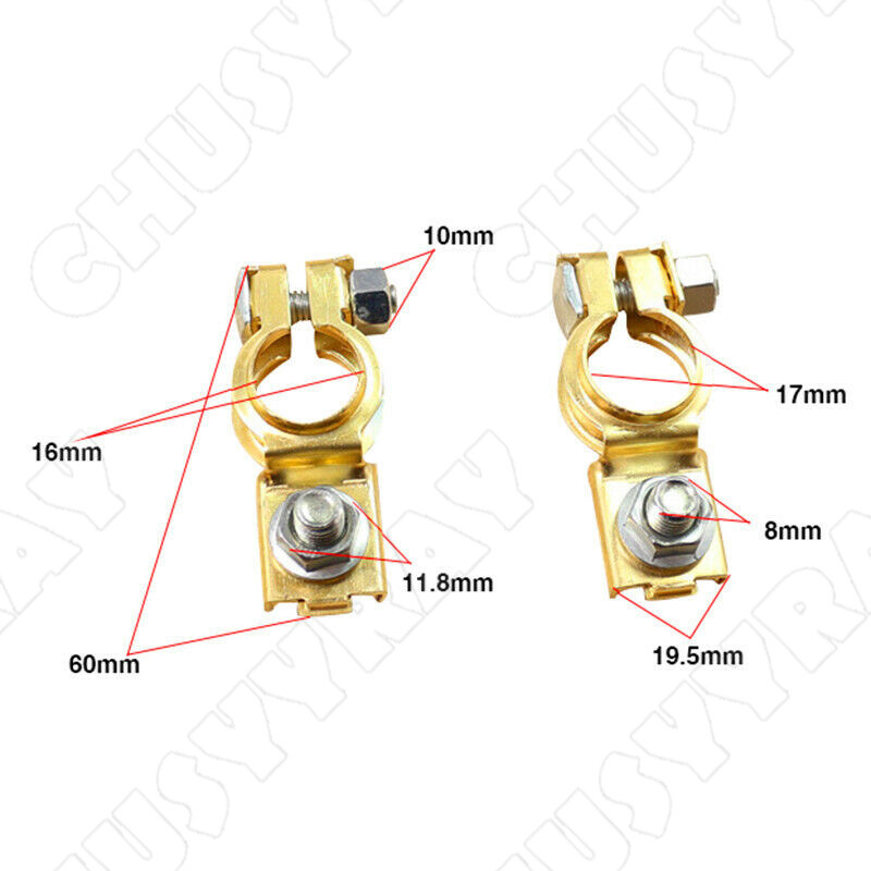 HEEPDD Car Battery Terminal Clamp Clip Connector Adjustable Positive Negative I.270000701