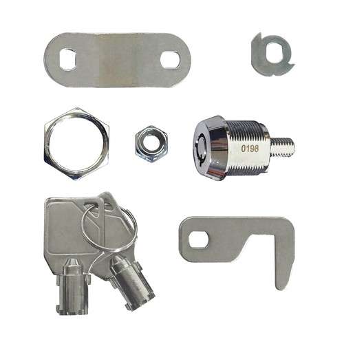 2 Pack Toolbox Lock 5/8" Tubular Cam Replacement Lock Hook Cam Keyed Alike With - Picture 3 of 7