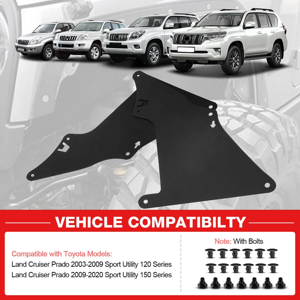 4x Fender Liner MudFlap Splash Guards for Toyota Landcruiser Prado 120 150 03-20 - image 2 of 4