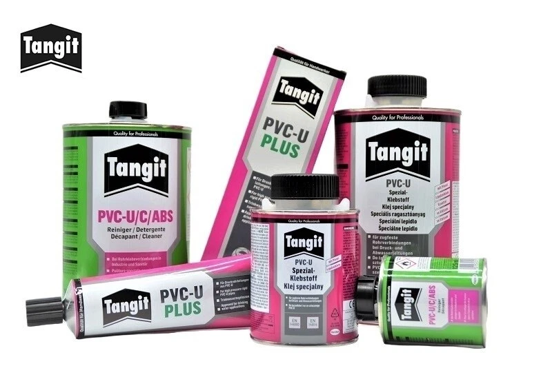 Tangit Kleber und Tangit Reiniger für PVC Fittinge und PVC-U Klebefittinge |