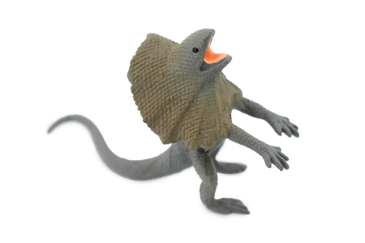 Frill-Necked Lizard, Dragon, Rubber Reptile Toy, Realistic Figure