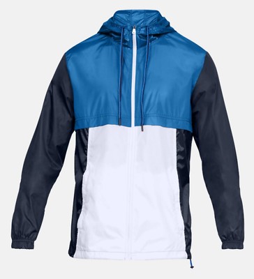 Under Armour Men's Blue UA Sportstyle Windbreaker Lightweight Zip Hooded  Jacket