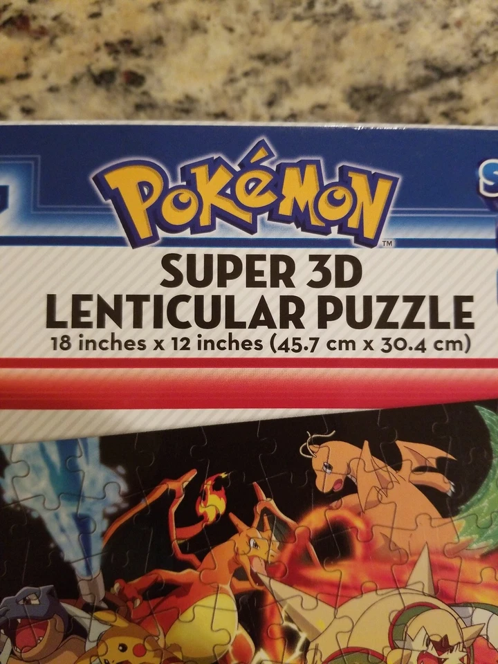 Puzzle Pokemon Super 3D Lenticular, 150 Piezas 18"×12" Totalmente Nuevo En Caja Precintada  Foto 3 de 4