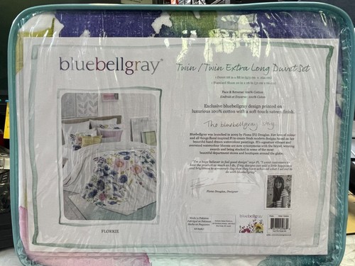 Bluebellgray Florrie Floral Print Duvet Cover Set, Twin/Twin XL, White/Multi New - Picture 4 of 5