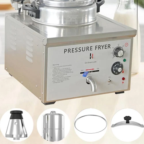 16L kommerzielle Edelstahl Druck Huhn Fisch Friteuse Maschine 3000W - Bild 8 von 23