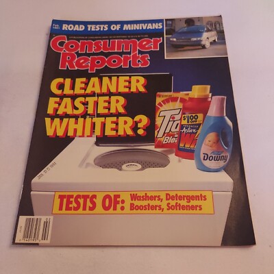 Magazine Cleaner 1991 February, Consumer Reports Magazine, Cleaner, Faster, Whiter ...