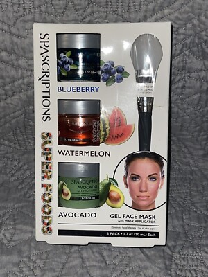   Spa Scriptions Super Foods Mask & Applicator Blueberry Watermelon Avocado