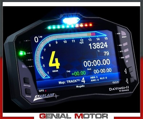 STARLANE DAVINCI-II XR GPS Digital Dashboard + Wiring Yamaha R1 2009 ...