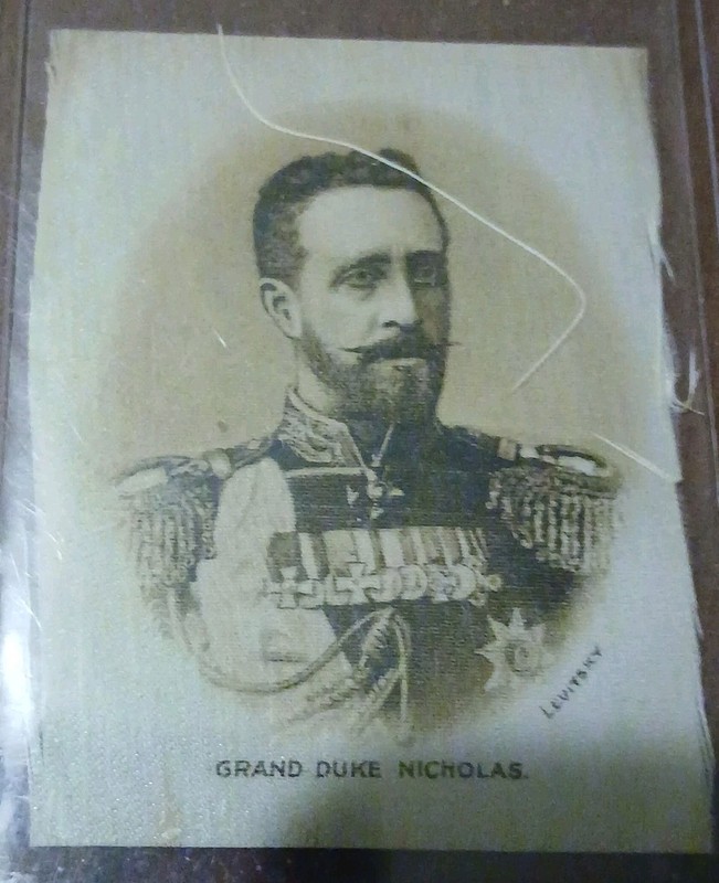 Czar (Grand Duke) Nicholas 1910s SILK BDV Tobacco Card - Very Rare - .99 Ship