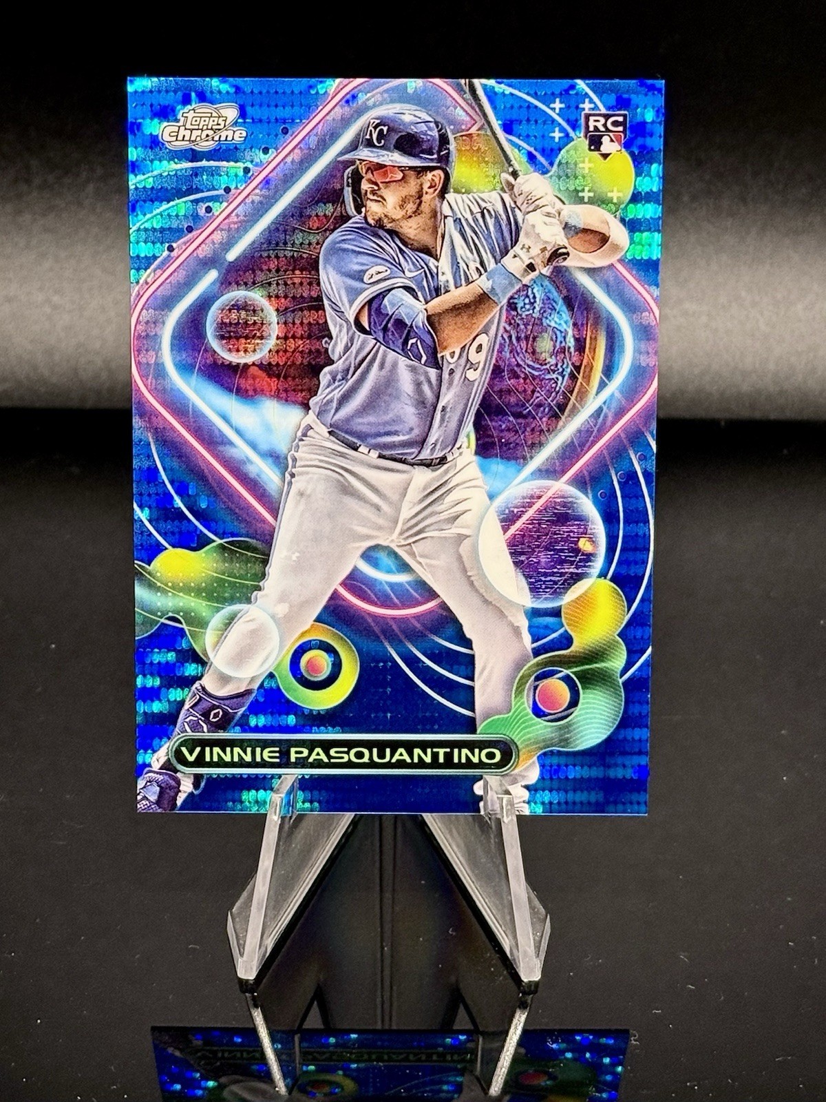 2023 Topps Chrome Cosmic #52 Vinnie Pasquantino Blue Moon Refractor #/99 RC