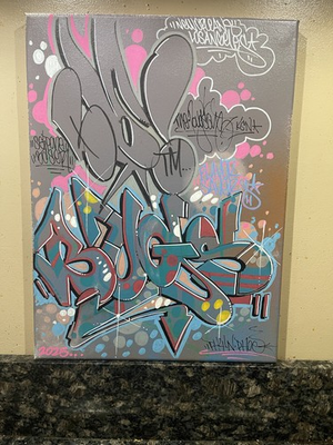 #ad #ad Graffiti Canvas $60.00
