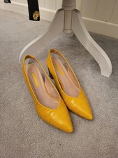 Ladies Mustard Sling Back Shoes