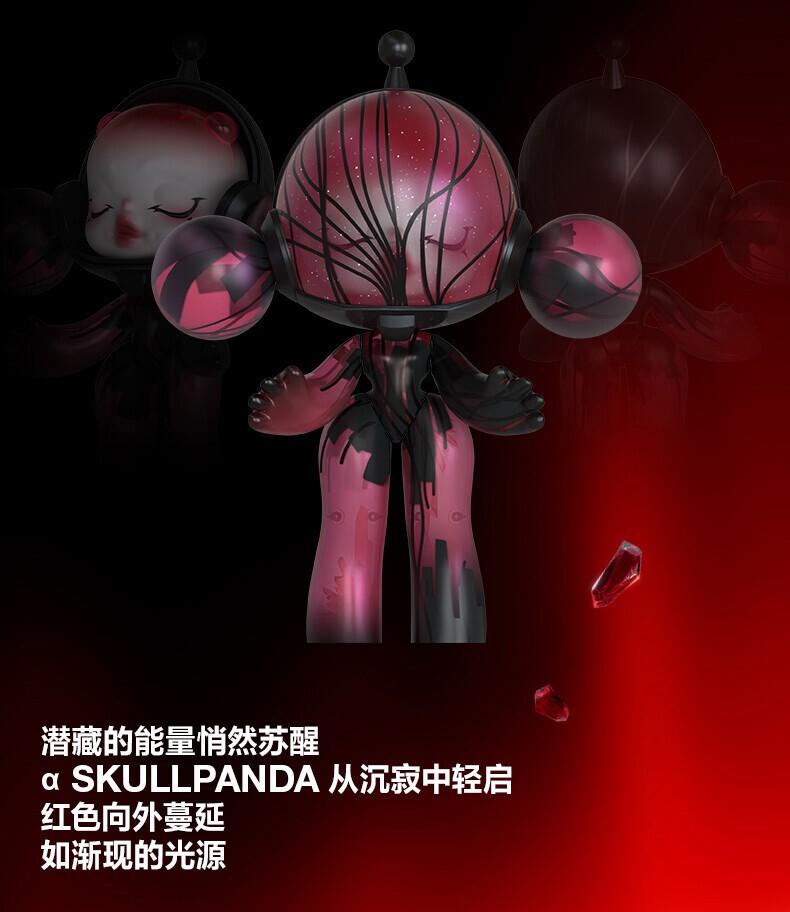 MEGA α SKULLPANDA 400% Red crystal Limited Edition Collectible Art