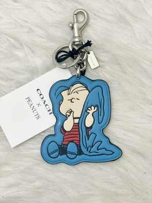 NWT Coach X Peanuts Linus Bag Charm CBG56 in Blue Multi | eBay