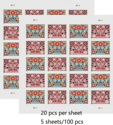 2022 USPS Love Forever Stamps Scott# 5660-5661 (MNH) - 100 pcs in total