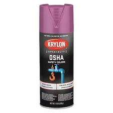 Krylon K01929777 Spray Paint, Safety Purple, Gloss, Solvent, 12 Oz