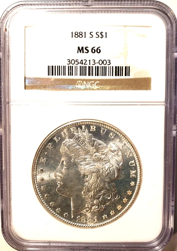 1881-S Morgan Silver Dollar NGC MS 66