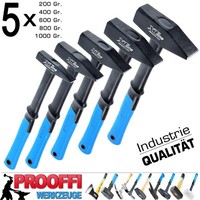 5X Profi Schlosserhammer Werkstatt Vorschlag Hammer Fiberglas Ergo 200 - 1000 Gr