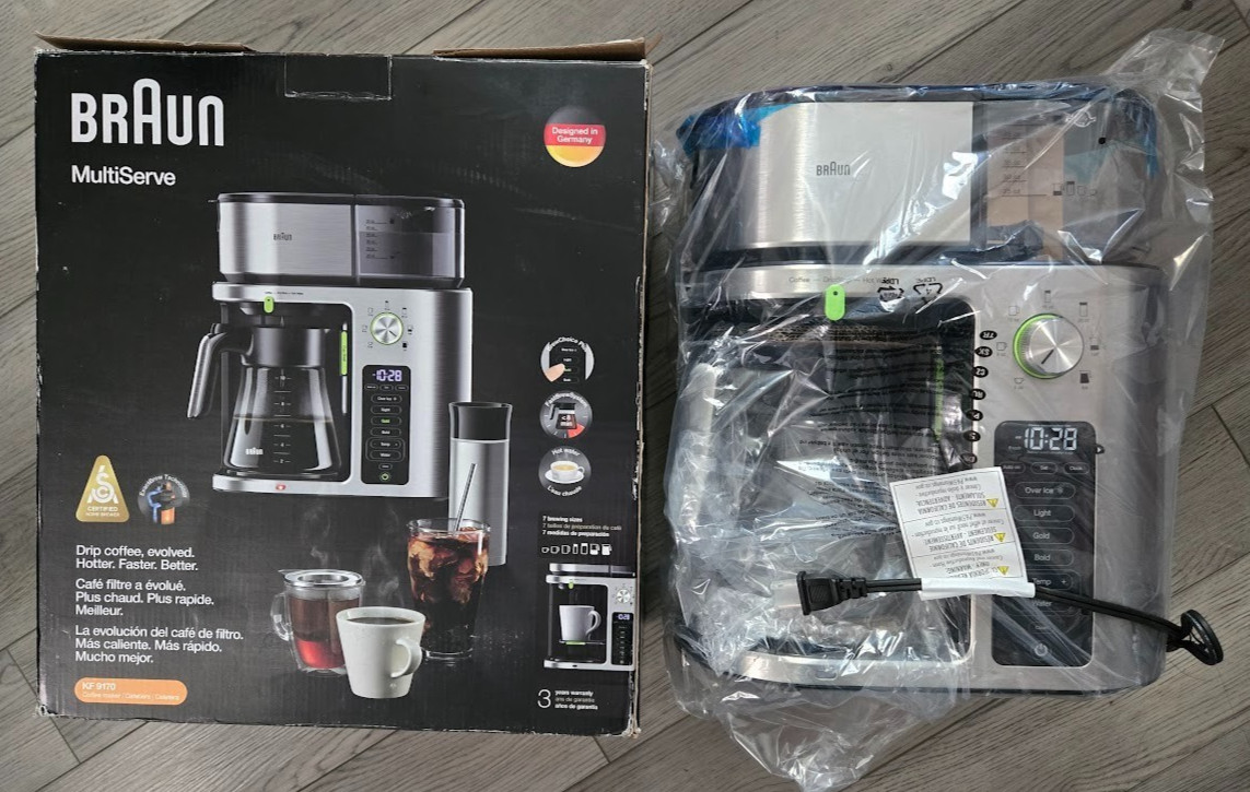 Braun MultiServe Coffee Machine 7 Programmable Brew 10-Cup Coffee #KF9170SI