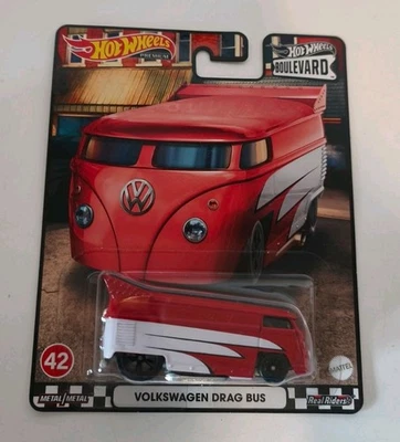 Hot Wheels Volkswagen Drag Bus Boulevard Nr 42 VW T1 Real Rider Premium - Bild 1 von 4