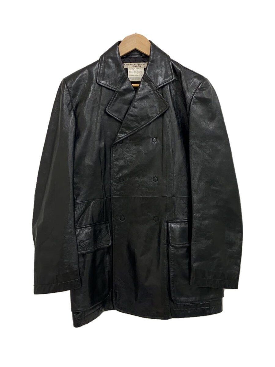 Black Goat Leather Coat by Katharine Hamnett London | eBay