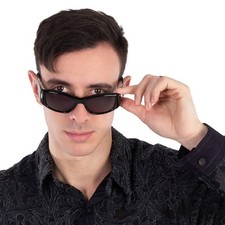 Mr. Leight ALOHA DOC S Lava Oval Men's Sunglasses ML2035 BK-GM/LAVA 52