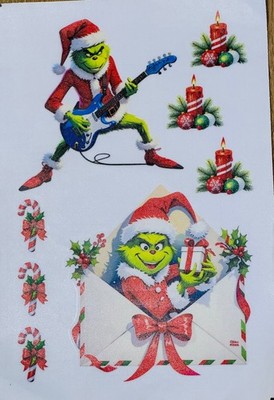 Grinch 20x30cm Weihnachten Fensterbild Selbstklebend Doppelseitig (16B)