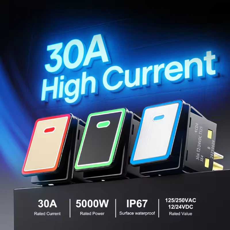 Botão swich de metal preto 22 mm interruptor momentâneo à prova d'água soquete livre - Imagem 2 de 4